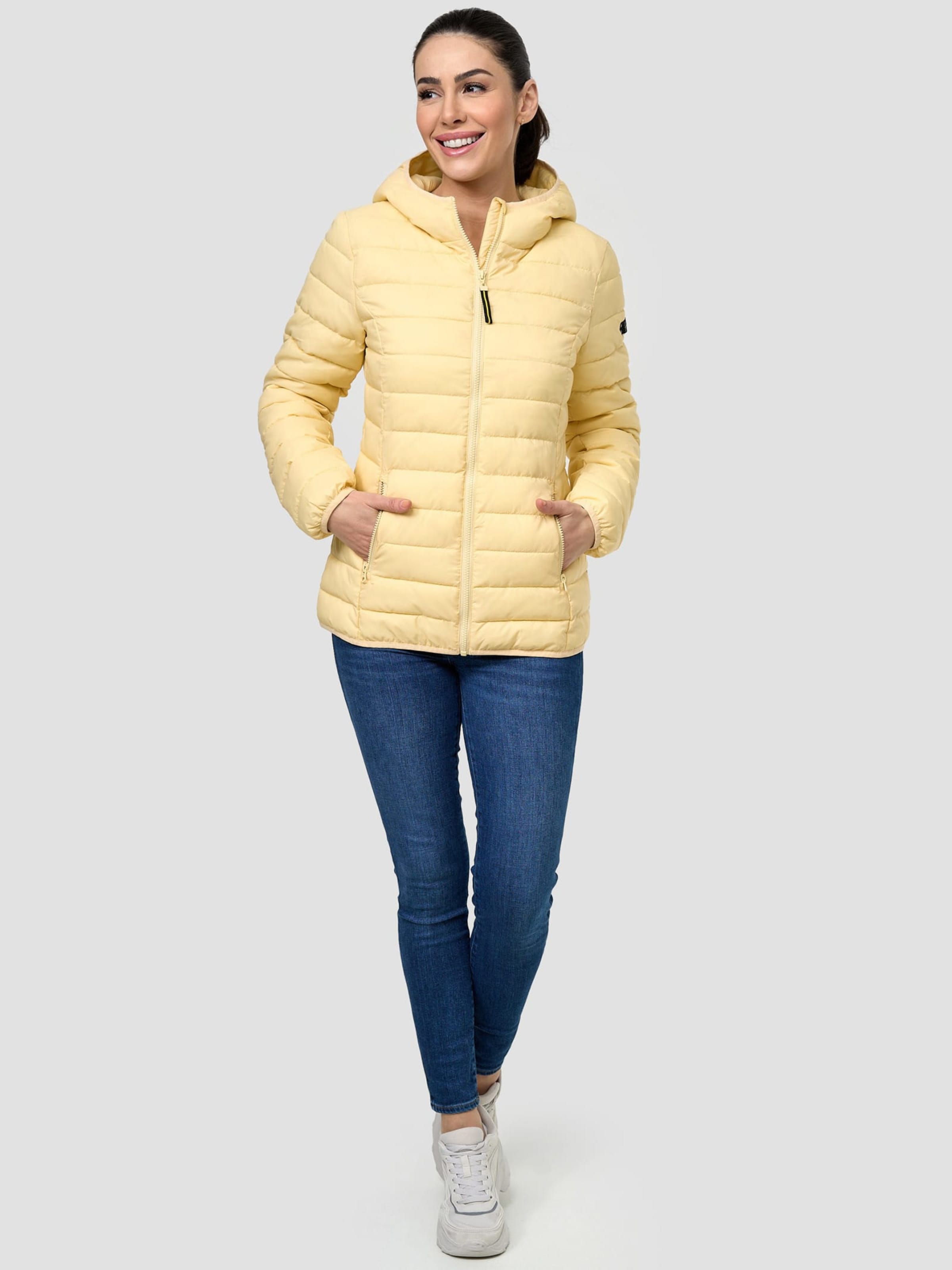 Frauen Jacken Happy Duck Übergangsjacke 'CUDDLY' in Pastellgelb, Hellgelb - GL31682 Frauen Jacken Happy Duck Übergangsjacke 'CUDDLY' in Pastellgelb, Hellgelb - GL31682
