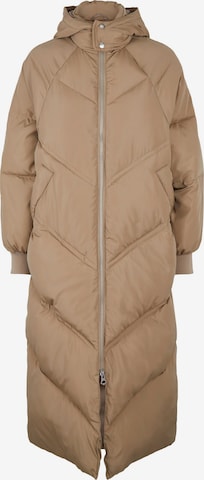 PIECES Winter Coat 'Felicity' in Brown