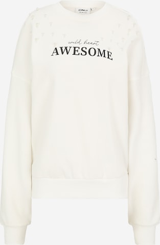 Only Tall Collegepaita 'ONLJENNA' värissä valkoinen: etupuoli