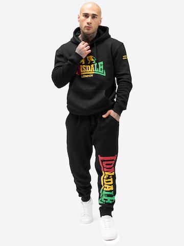 LONSDALE Tapered Broek 'Sounds Two' in Zwart