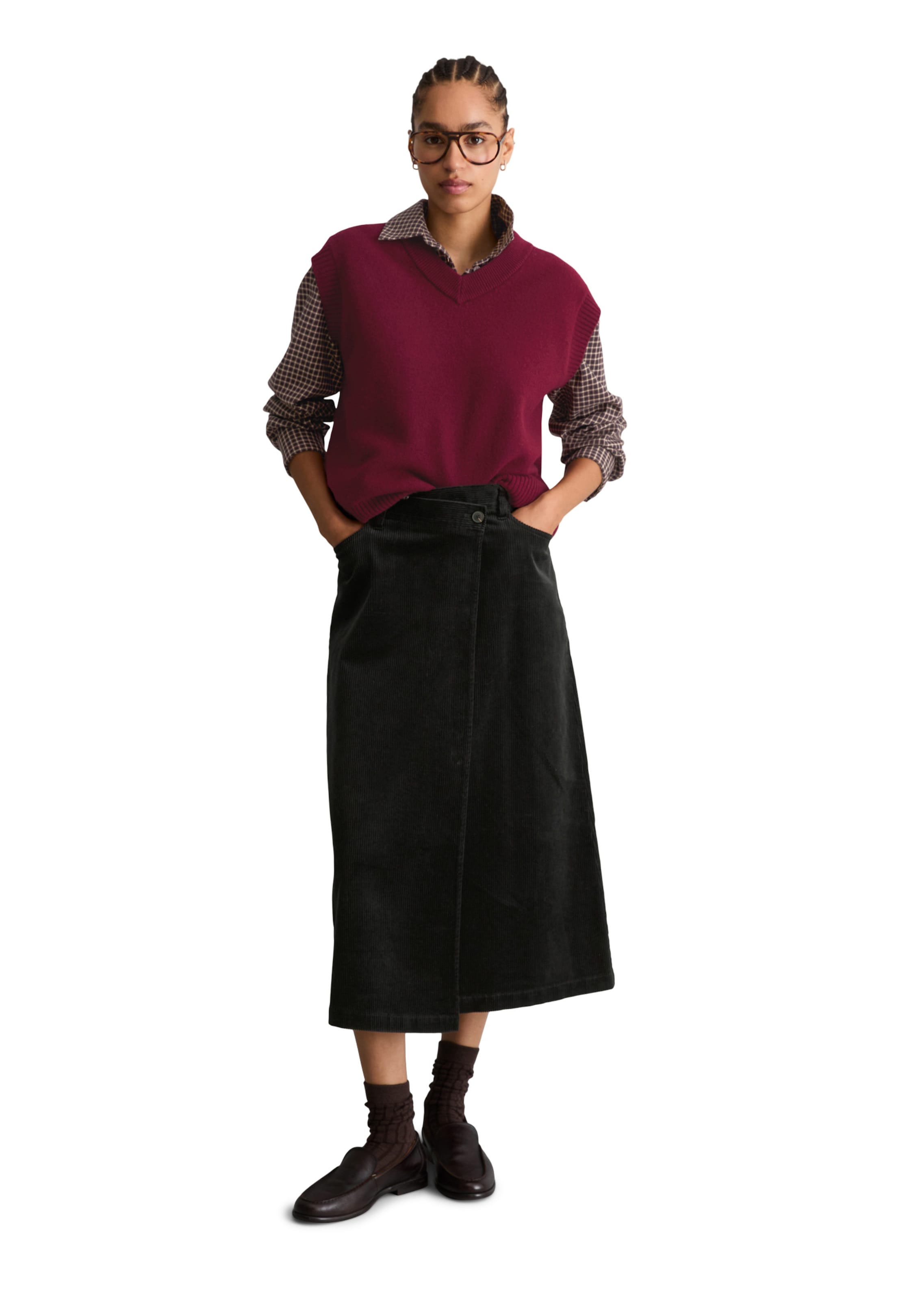 Marc O'Polo DENIM Rock in Schwarz: Vorderseite