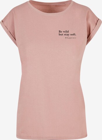 Merchcode Shirt 'Happines' in Pink: front