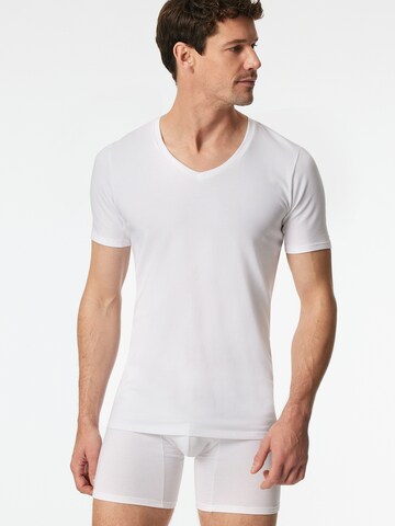 T-Shirt ' Premium Cotton ' SCHIESSER en blanc : devant