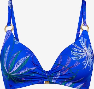 TRIUMPH Klassisch Bügel-Bikini-Top ' Red Label Summer Tropics ' in Blau: Vorderseite