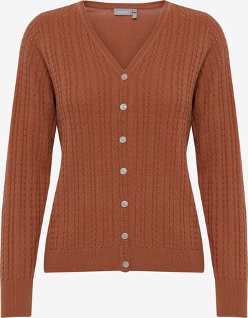 Fransa Knit Cardigan 'FRBELIVE' in Brown: front