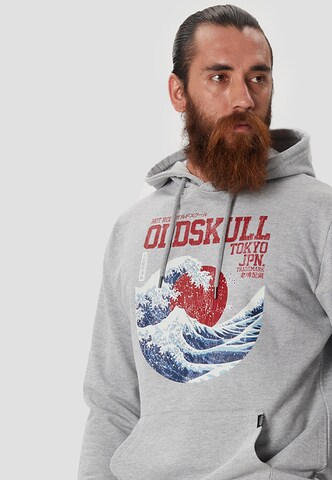 Oldskull Kapuzensweater 'Asian Big W' in Grau