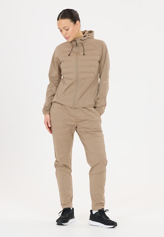 ENDURANCE Slim fit Workout Pants 'Eluna' in Brown