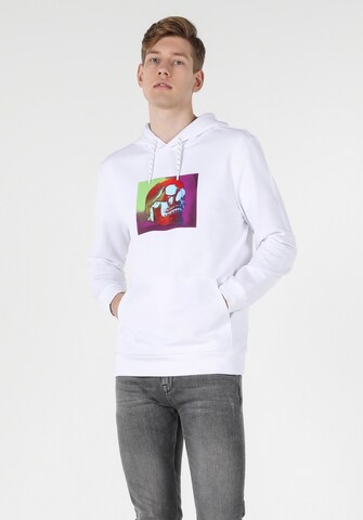 Colin's Sweatshirt in Wit: voorkant
