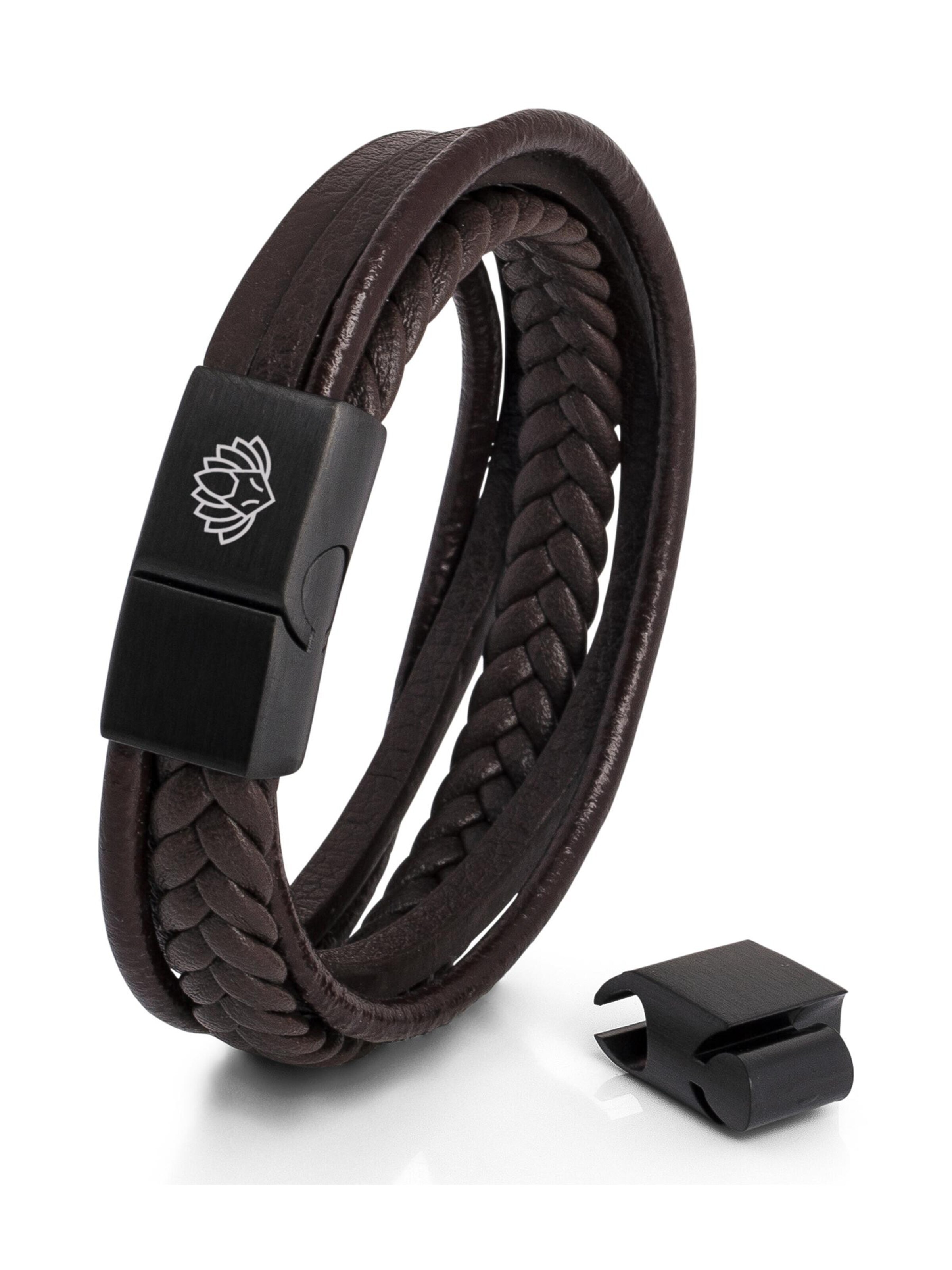 Akitsune Armband 'Pax'‌‌‌‌‌‌‌ in Braun: Vorderseite