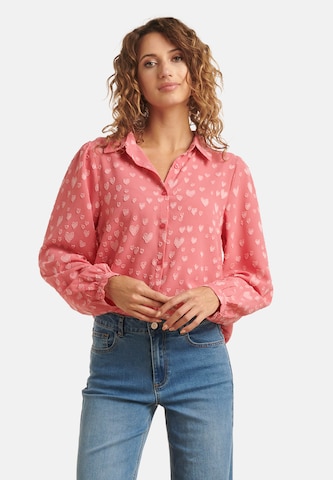 Smashed Lemon Bluse in Pink: Vorderseite