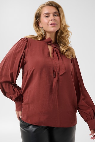 KAFFE CURVE Blouse in Bruin