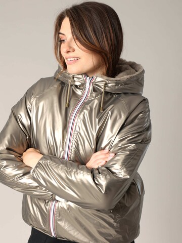 Deeluxe Winterjas 'Issia' in Zilver: voorkant