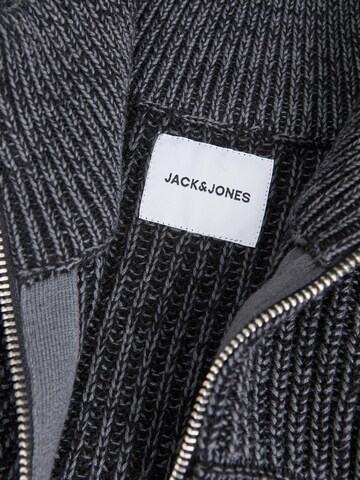 JACK & JONES Knit Cardigan 'DAVIS' in Black