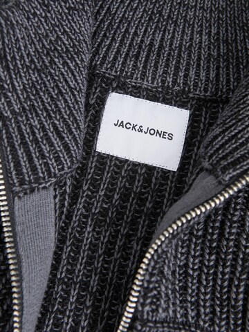 JACK & JONES Knit cardigan 'DAVIS' in Black