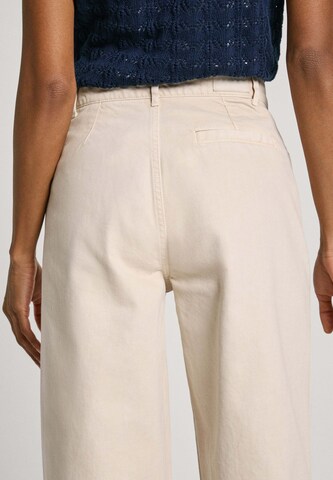 Pepe Jeans Wide Leg Hose 'ANYA' in Weiß