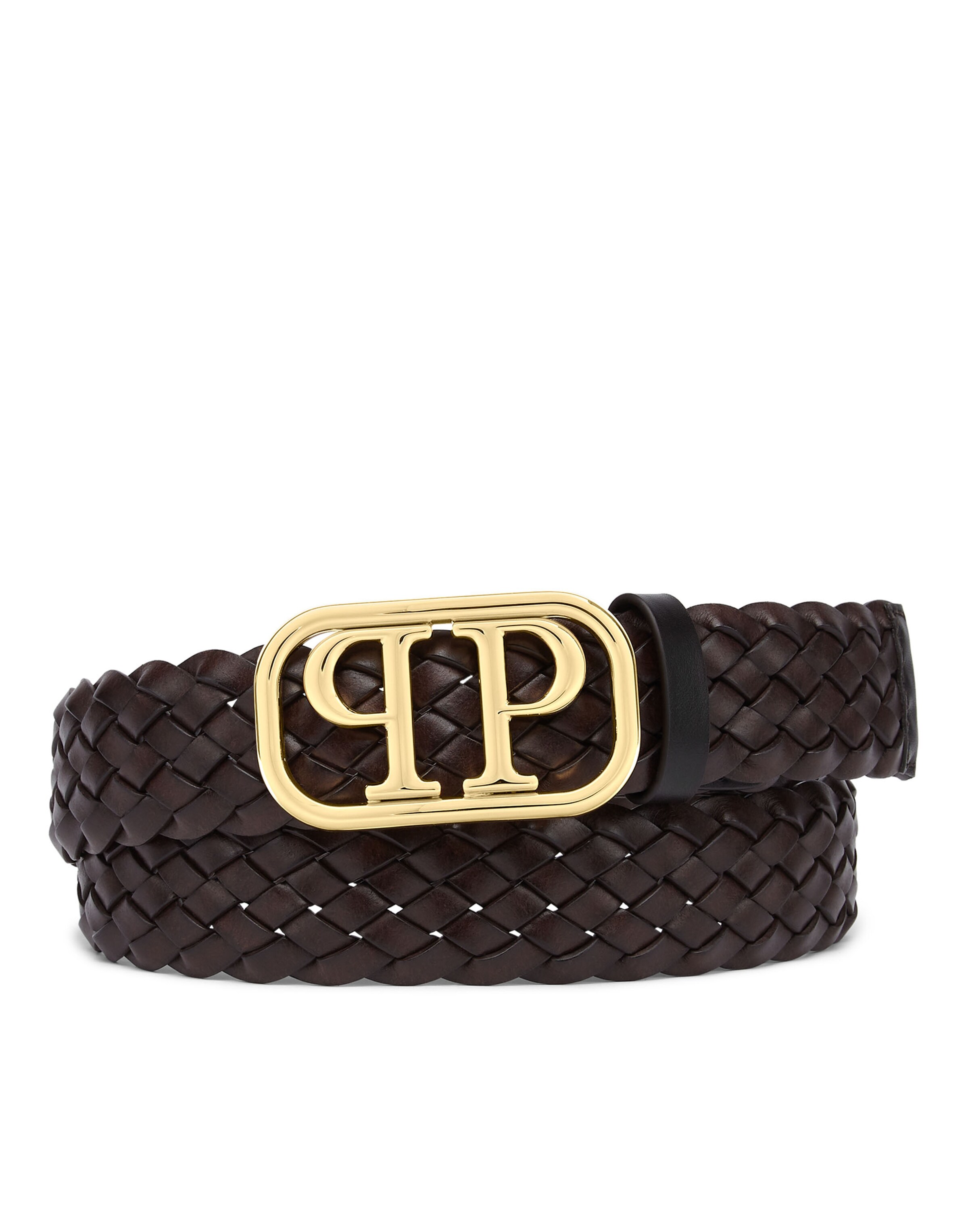 Ceinture Philipp Plein en marron : devant