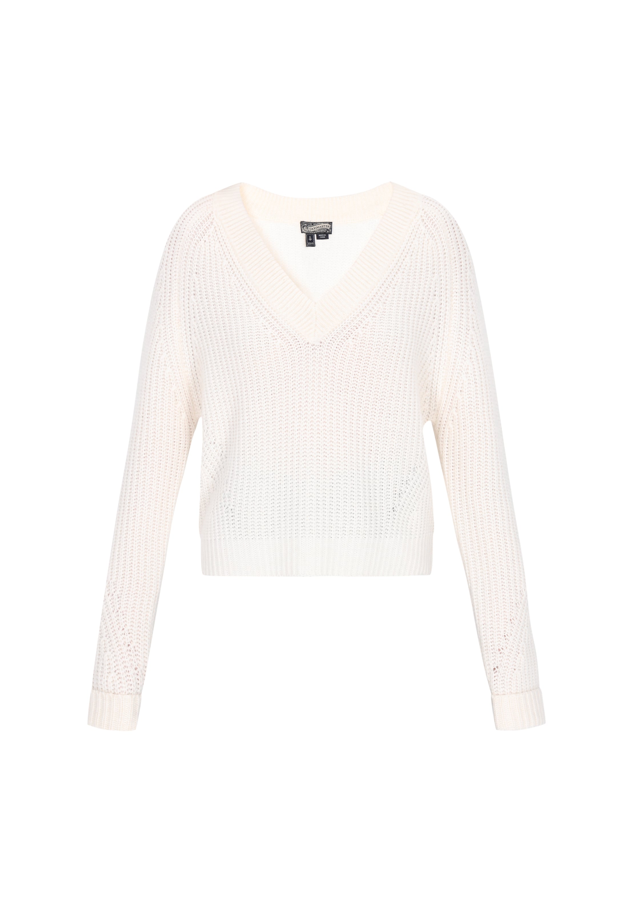 balts DreiMaster Vintage Džemperis 'Classic Look': no priekšpuses