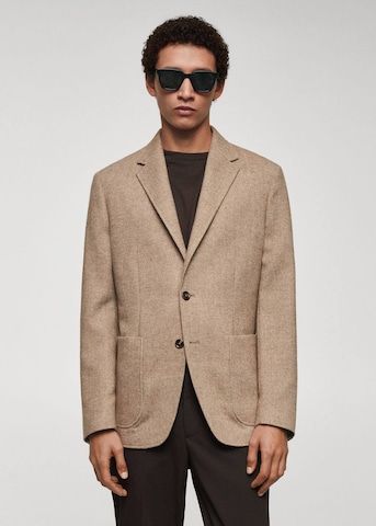 MANGO MAN Regular fit Suit Jacket 'Molina' in Beige: front