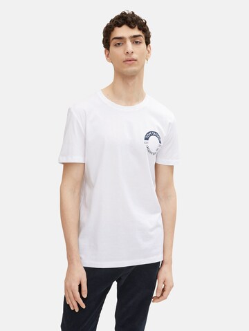 TOM TAILOR DENIM T-Shirt in Weiß: predná strana