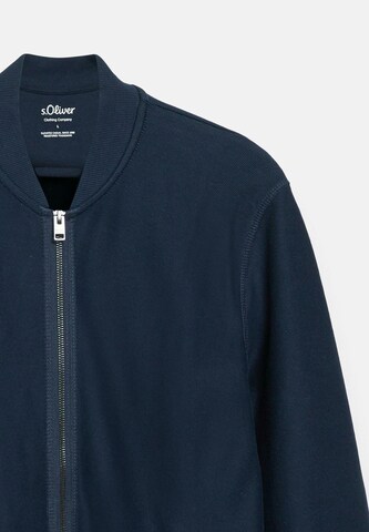 s.Oliver - Sudadera con cremallera en azul