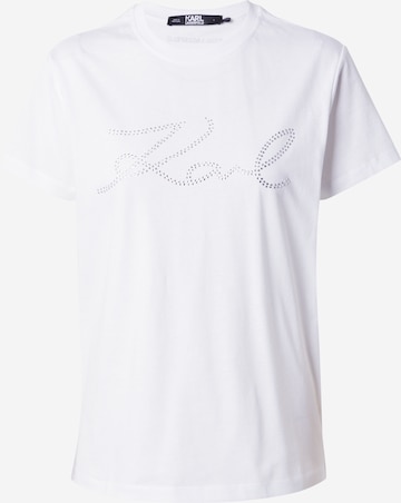 T-shirt Karl Lagerfeld en blanc : devant