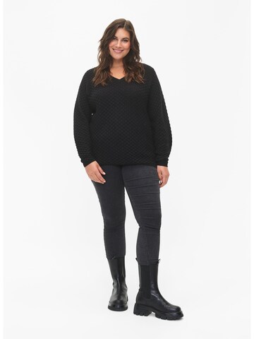 Zizzi Sweater 'Melsa' in Black