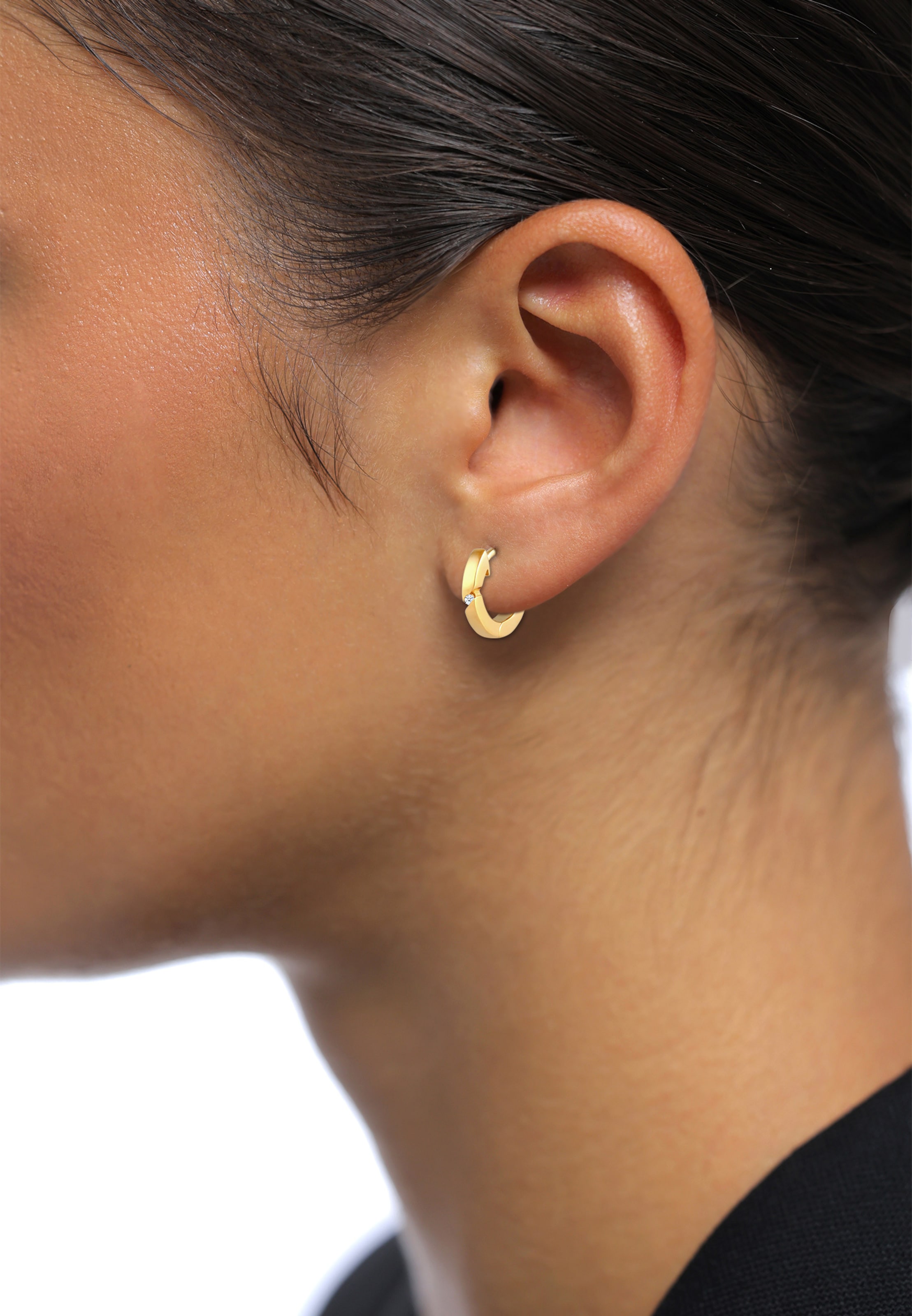 Boucles d'oreilles 'Diamant' Elli DIAMONDS en or : devant