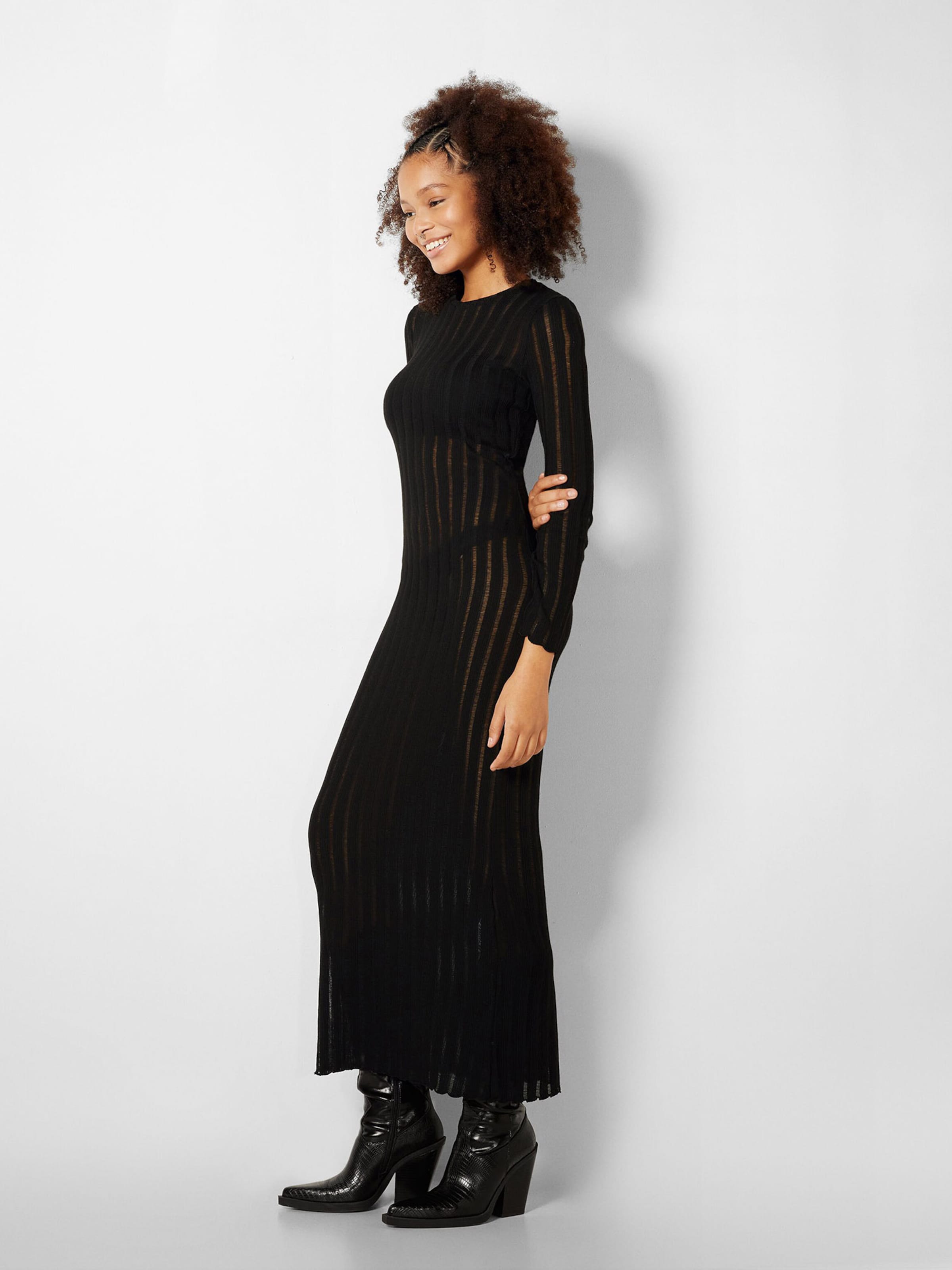 Bershka Abito in maglia in Nero ABOUT YOU