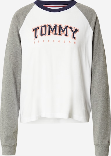 Tommy Hilfiger Underwear Schlafshirt en bleu foncé / gris chiné / orange clair / blanc, Vue avec produit