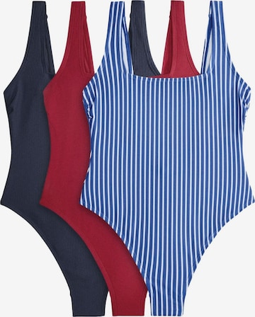 The Set Bustier Uimapuku värissä sininen: etupuoli