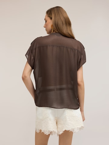 MOTIVI Bluse‌‌‌ in Braun