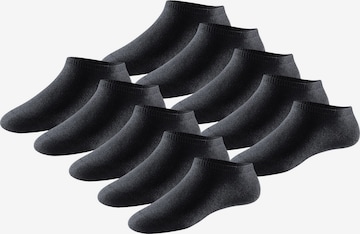 SCHIESSER Ankle Socks ' Bluebird ' in Black: front
