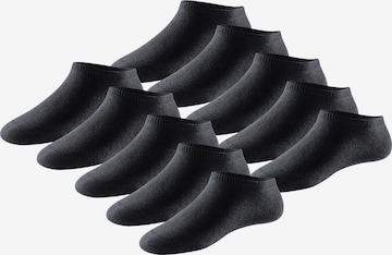 SCHIESSER - Calcetines invisibles ' Bluebird ' en negro: frente