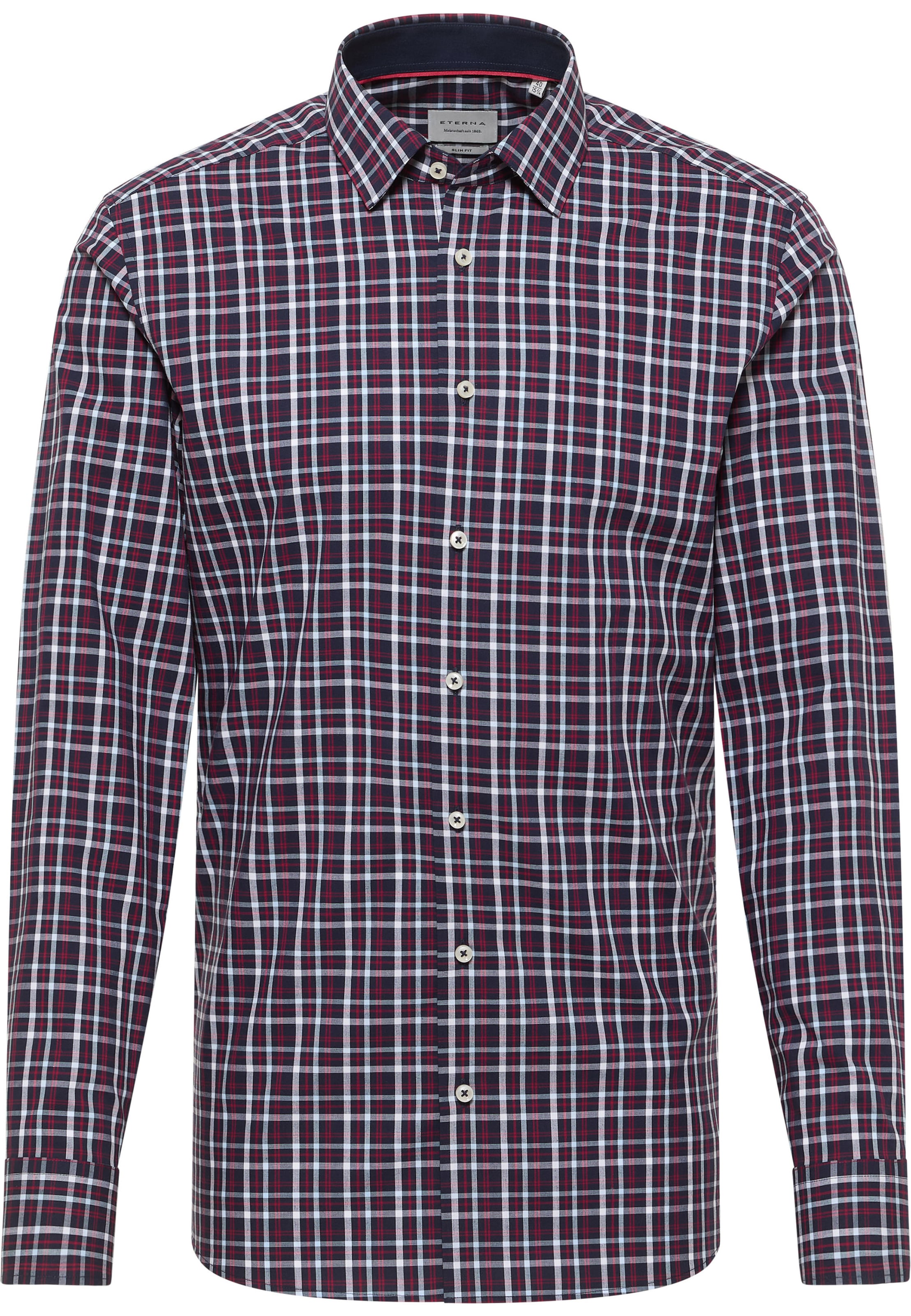 ETERNA Slim Fit Hemd in Blau: Vorderseite