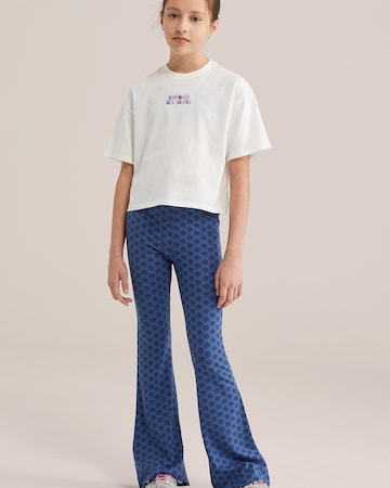 WE Fashion Flared Trousers in Blue