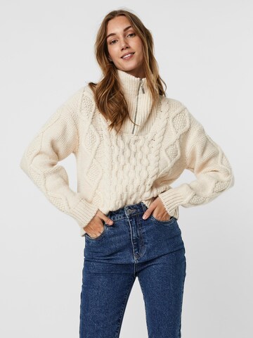 VERO MODA Pullover 'Evelyn' in Beige: predná strana