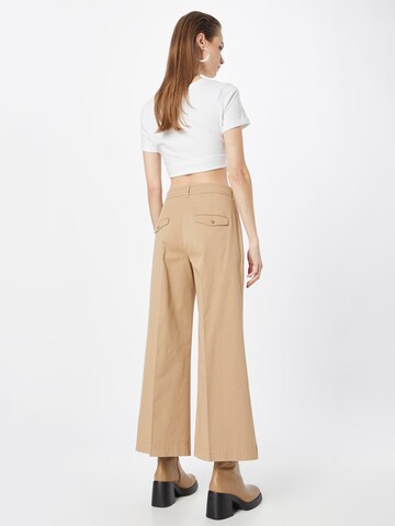 Wide leg Pantaloni cu dungă 'Maine' de la BRAX pe bej