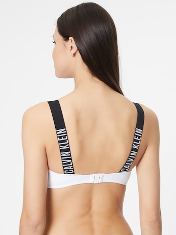 Calvin Klein Swimwear - Bustier Top de bikini en blanco