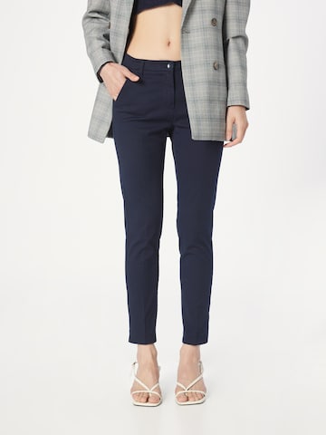 Sisley Slimfit Spodnie w kant w kolorze niebieski: przód