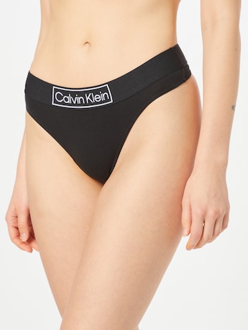 Calvin Klein Underwear Thong in Black: front