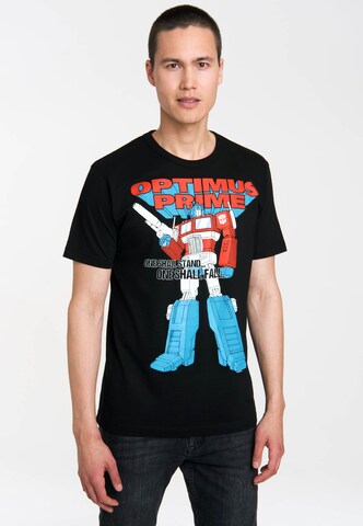 LOGOSHIRT T-Shirt "Transformers" in Schwarz: Vorderseite
