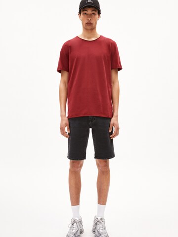T-Shirt ' JAAMES BRUSHED ' ARMEDANGELS en rouge