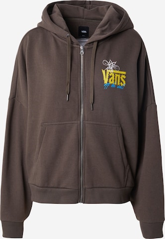 VANS Giacca di felpa TEAR GLOBE TURKISH COFFE in Marrone Scuro ABOUT YOU