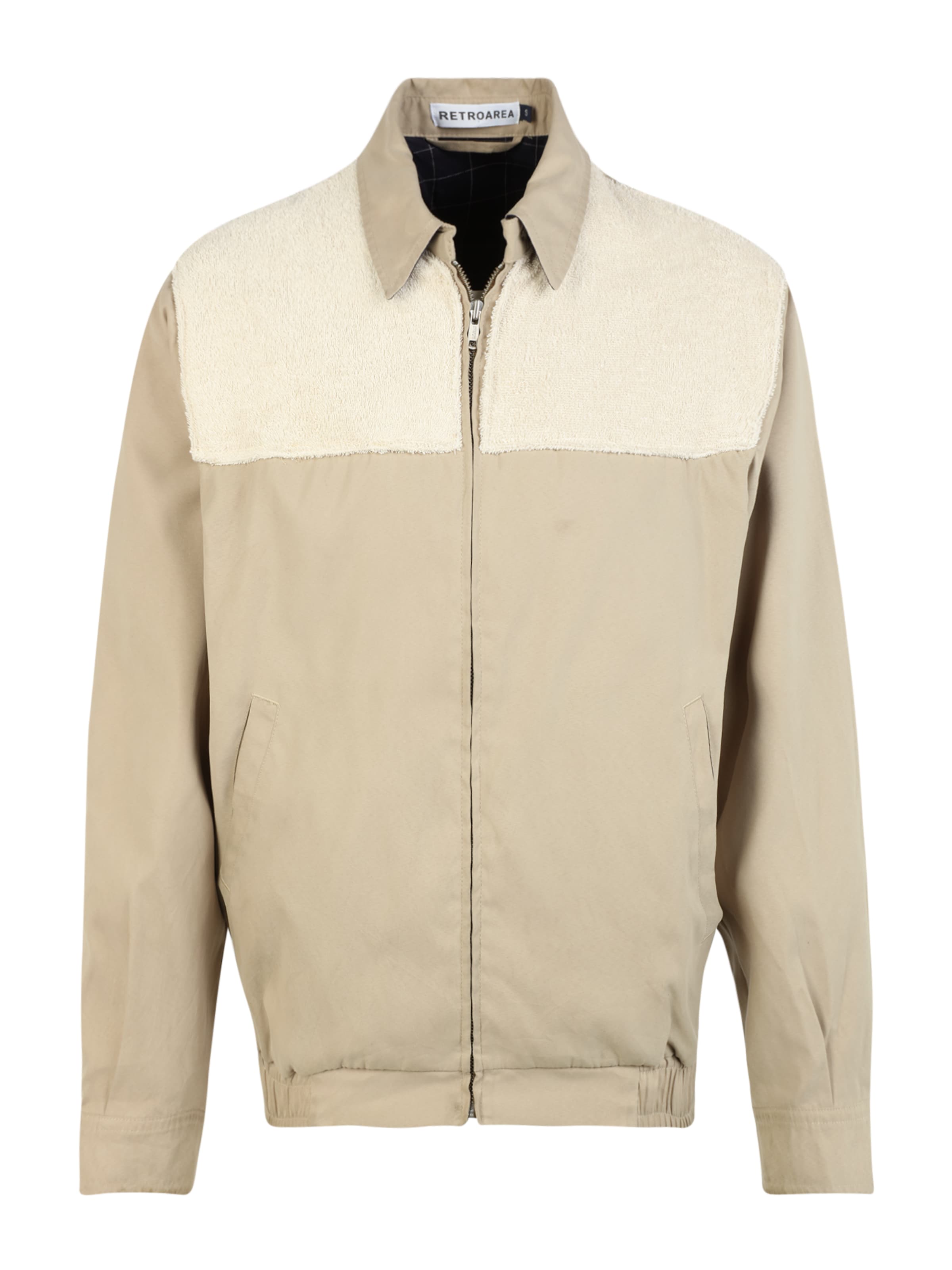 RETROAREA Jacke 'Harrington' in Beige: Vorderseite