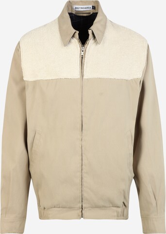 RETROAREA Between-Season Jacket 'Harrington' in Beige: front