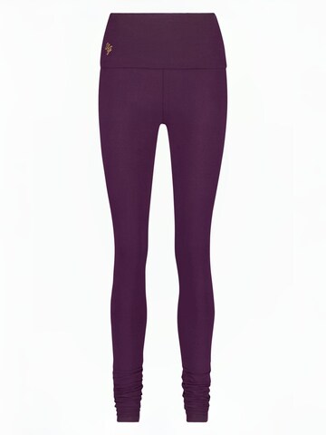 Urban Goddess Yoga & Activewear Slimfit Leggings 'Shaktified Yoga & Pilates' in Lila: Vorderseite