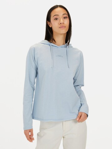 CAMEL ACTIVE Hoodie aus reiner Baumwolle in Blau: Vorderseite