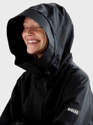 AIGLE - Parka meia-estação 'Mtd®' em preto: lateral