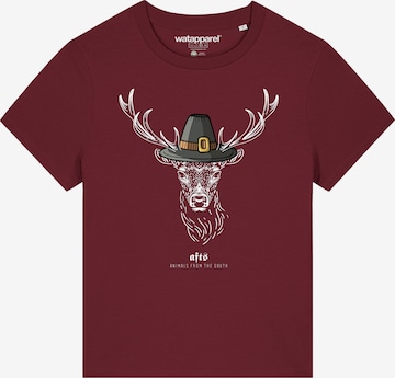 Maglietta 'Hirsch' di Watapparel in rosso: frontale