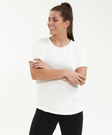 ENDURANCETehnička sportska majica 'Siva' - bijela boja: prednji dio